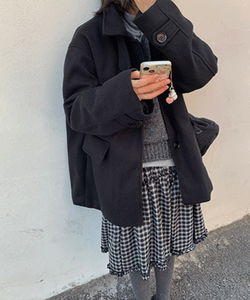 ロエル ベーシックカラーハーフコート