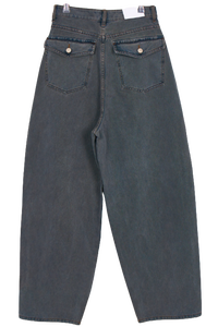 Vintage Washing Back Pocket Balloon Denim DE064