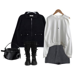 夾克,短褲,長袖上衣 코디