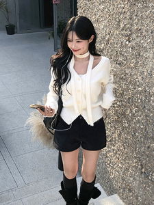 Corin V-Neck tie cardigan set