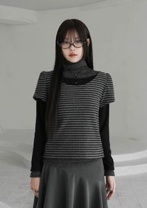 レコルストライプパフTシャツ