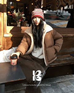 麵包造型連帽保暖羽絨外套