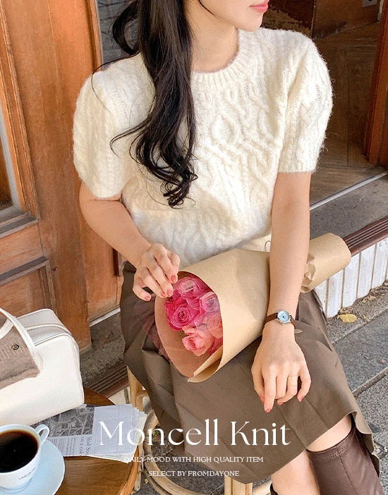Moncell Cable Short Sleeve Knitwear 短袖上衣