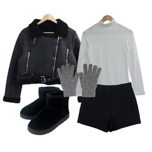 자켓,긴팔티,반바지 코디