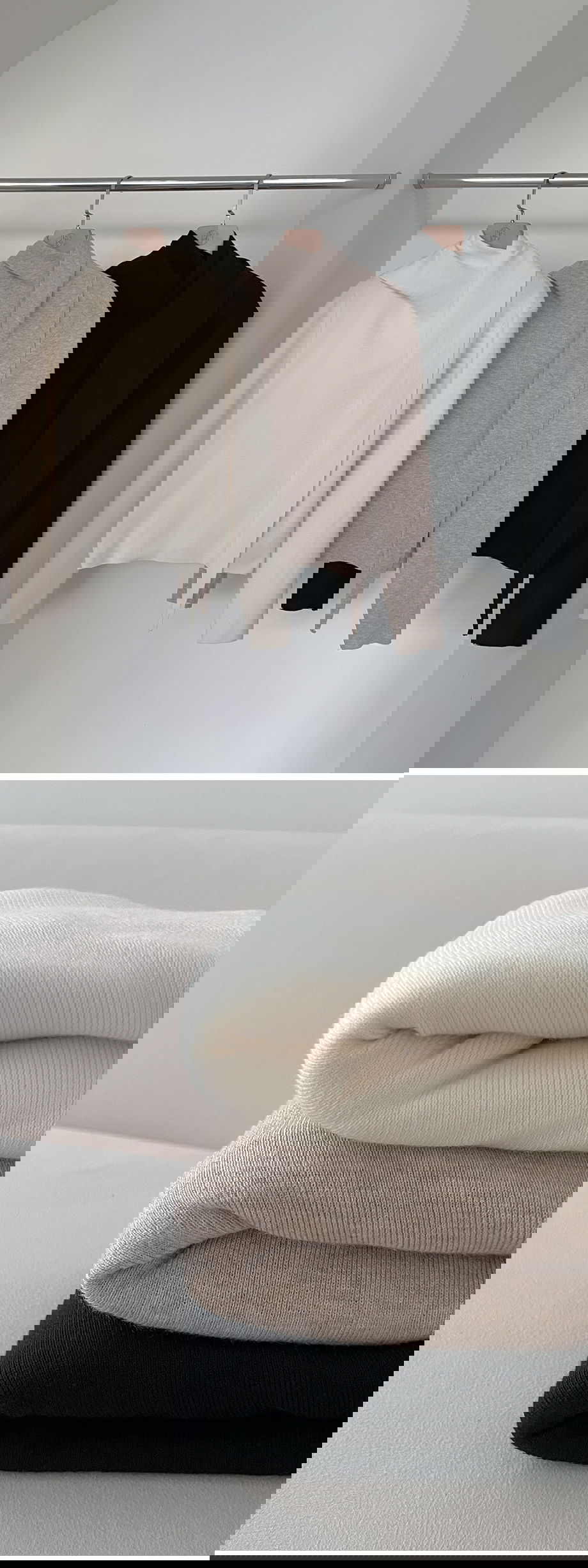 리리앤코 루시렌느 드레이프 머플러 니트