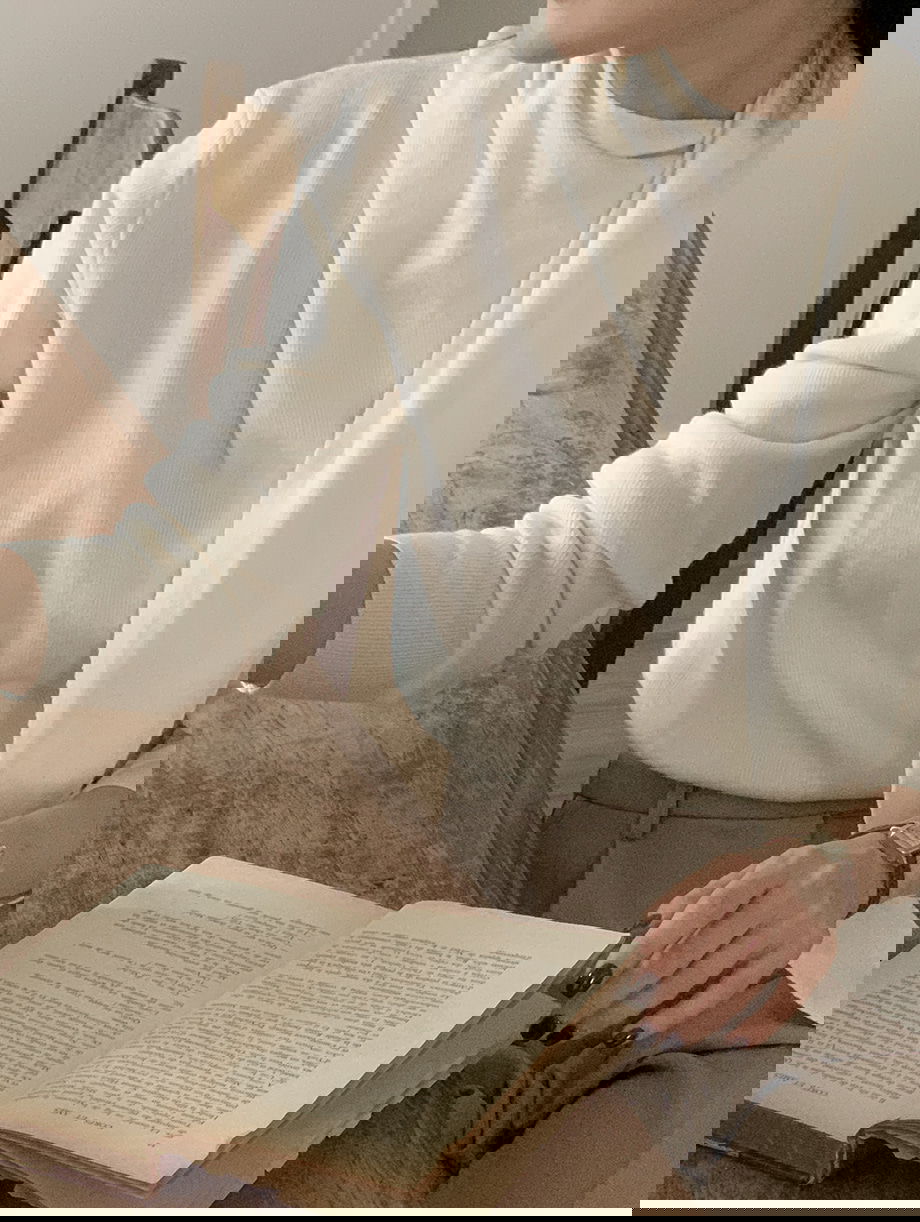 리리앤코 루시렌느 드레이프 머플러 니트