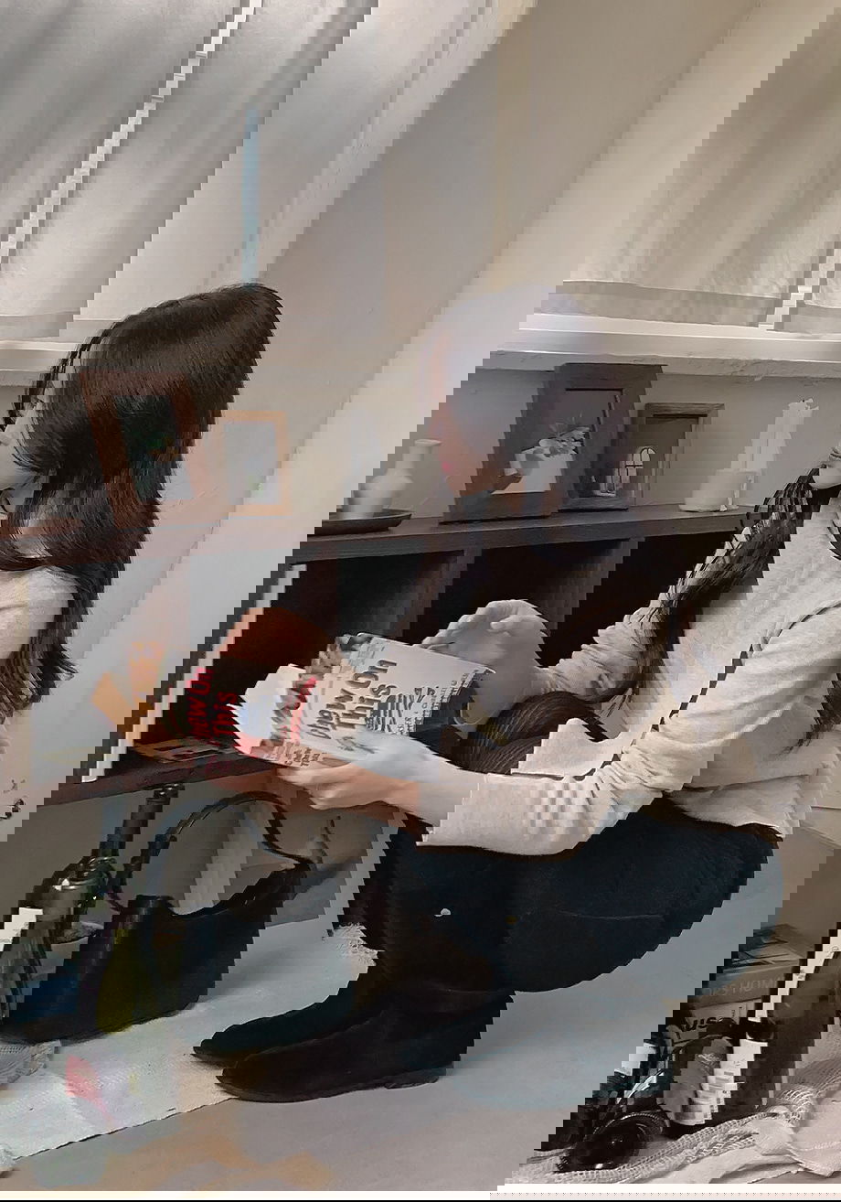 리리앤코 루시렌느 드레이프 머플러 니트