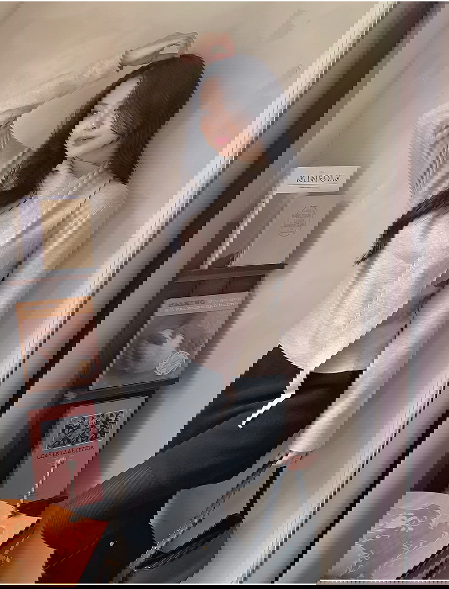 리리앤코 루시렌느 드레이프 머플러 니트