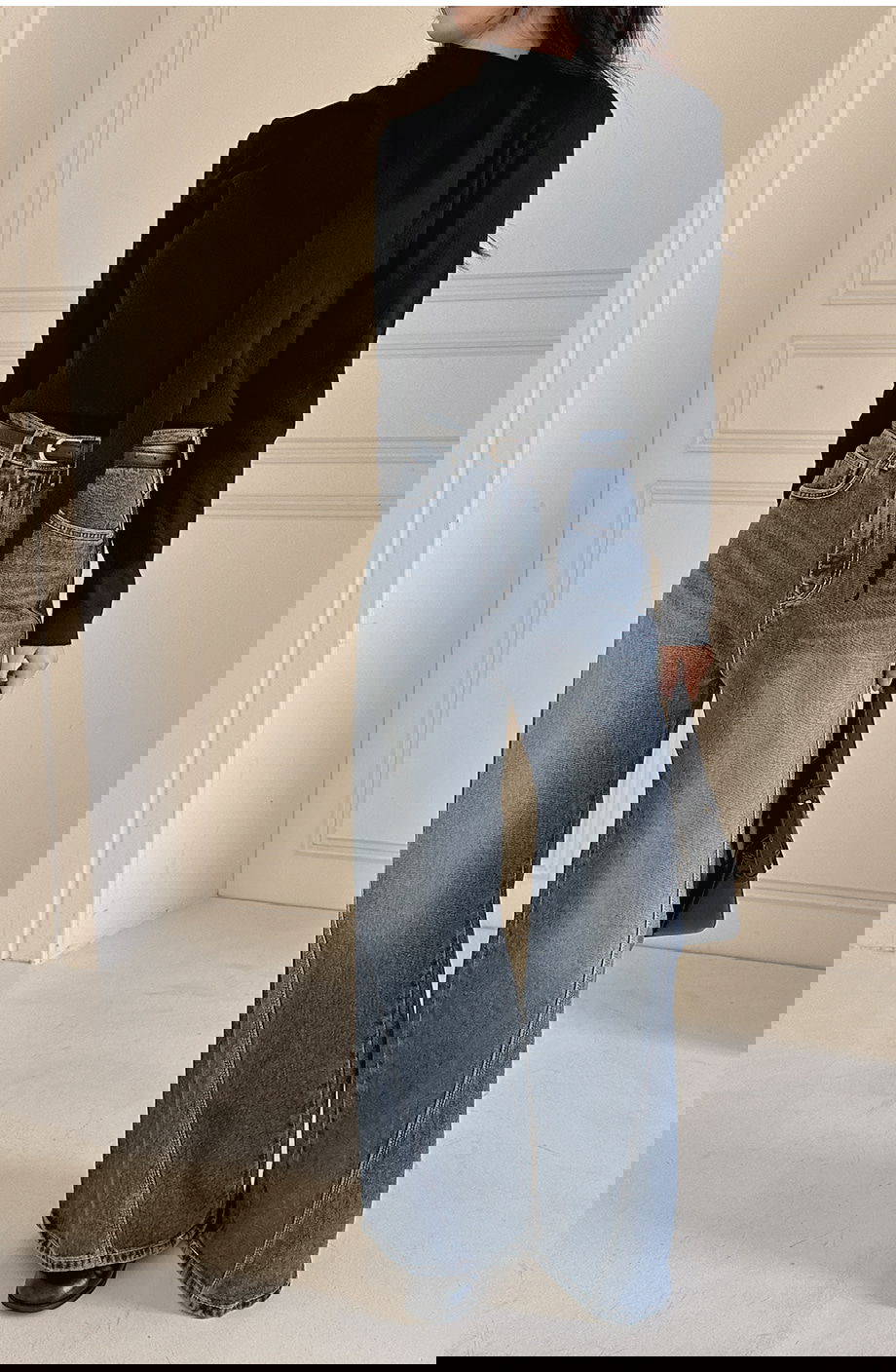 리리앤코 루시렌느 드레이프 머플러 니트