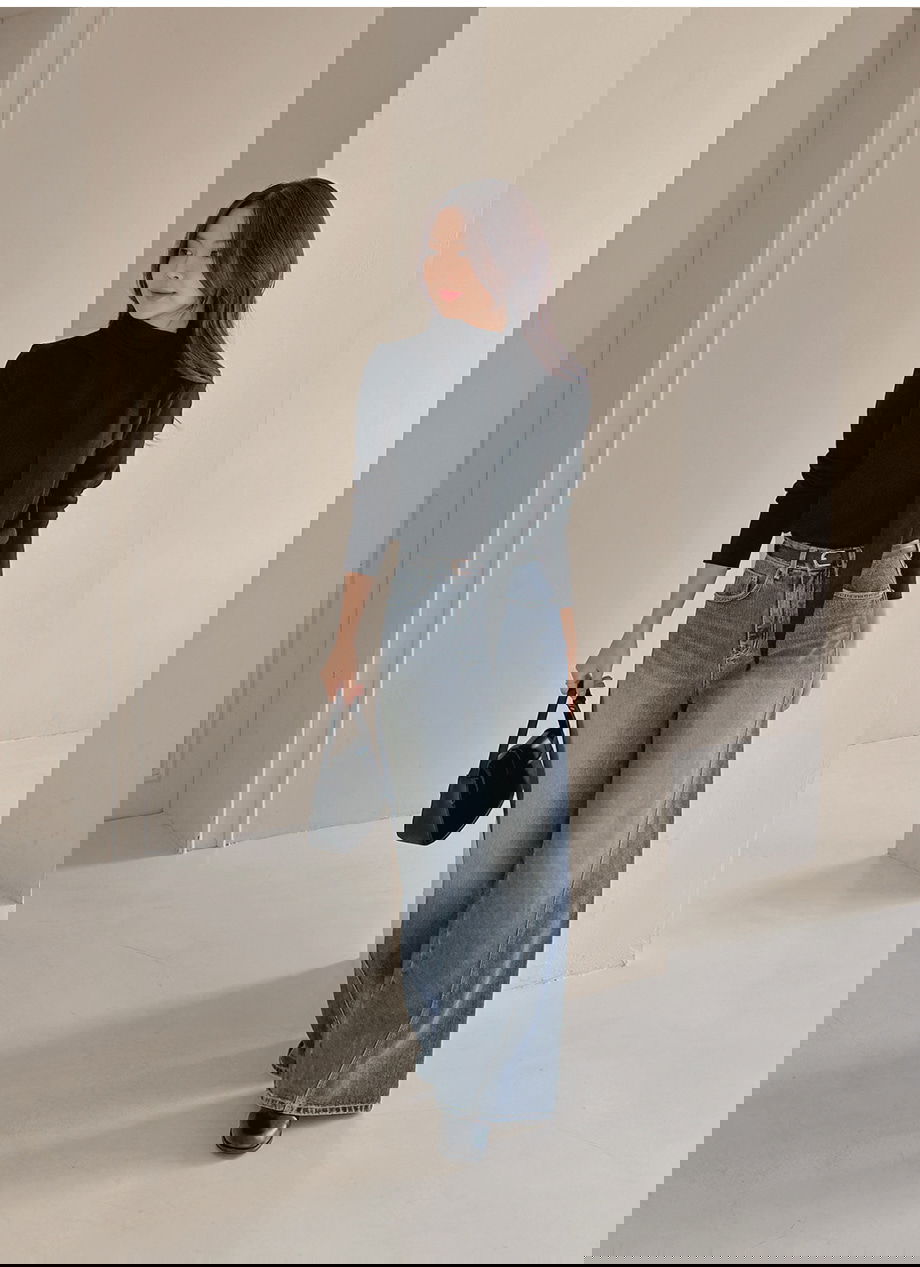 리리앤코 루시렌느 드레이프 머플러 니트