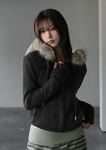 貝奇亞連帽絨毛夾克外套