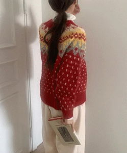 Yuzella Wool Nordic Knitwear Cardigan