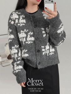 MerryCloset. Pony Nordic Cardigan -cd/2color