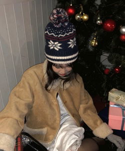 Lauren Nordic Snowflake Winter Knitwear Hat Snowflake Beanie 5 Colors Earflaps/Ski Hat