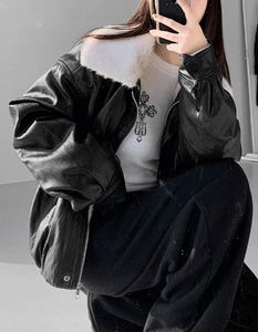 Flap-to-pocket 5 Loose-fit mink Shearling jacket