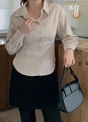 메비어티 피치기모 카라넥 셔츠