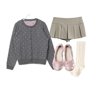 skirt,socks,Cardigan/Vest 코디
