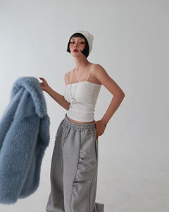 롱&숏 기모 패드 셔링 끈나시 (겨울 이너 도톰)