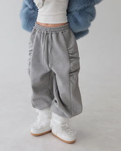 사이드 셔링 기모 조거&와이드 팬츠 (겨울 스트링 밴딩)