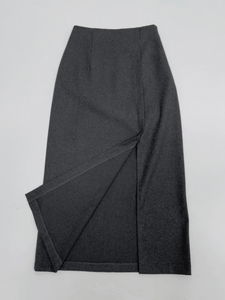 Warm Touch Wrap Slit H-Line Long Skirt