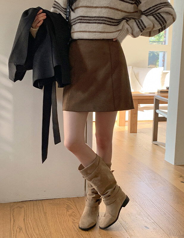 Troa Suede Mini Skirt