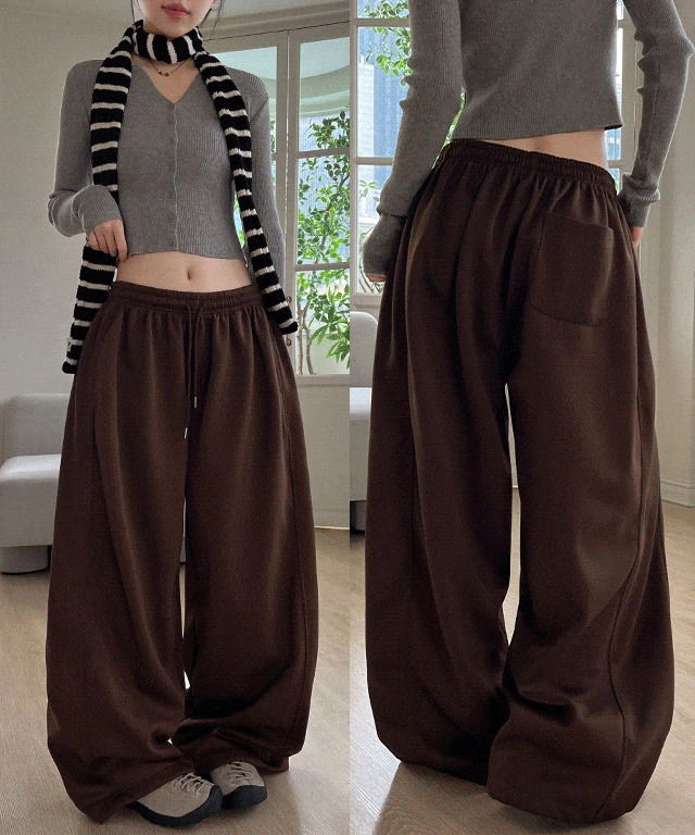 A- Split line wide training long pants (Delayed delivery) 长裤