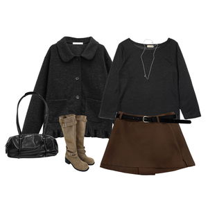 夾克,針織衫,項鍊 코디