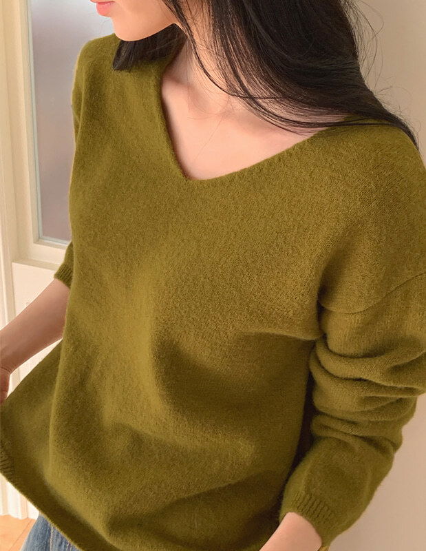 ホリアンルーズフィットVネックニット