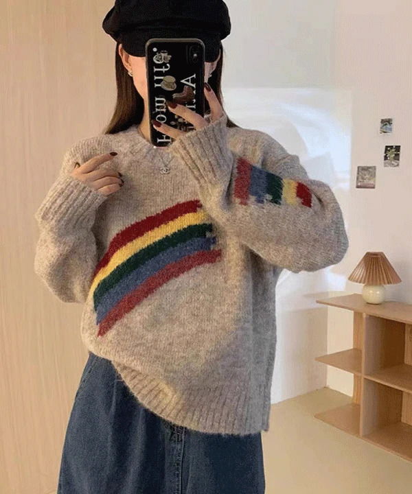 D88 Rainbow Brush Knitwear