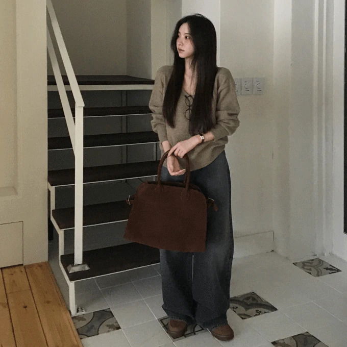 Tuo Suede Big Tote Bag - 2 colors