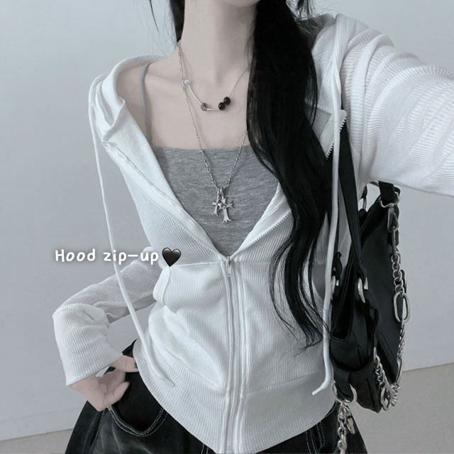 Tenshi Ribbed Slim Fit Hoodie