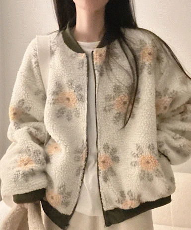 Flower Fleece Poggle Reversible Jacket (3 colors)