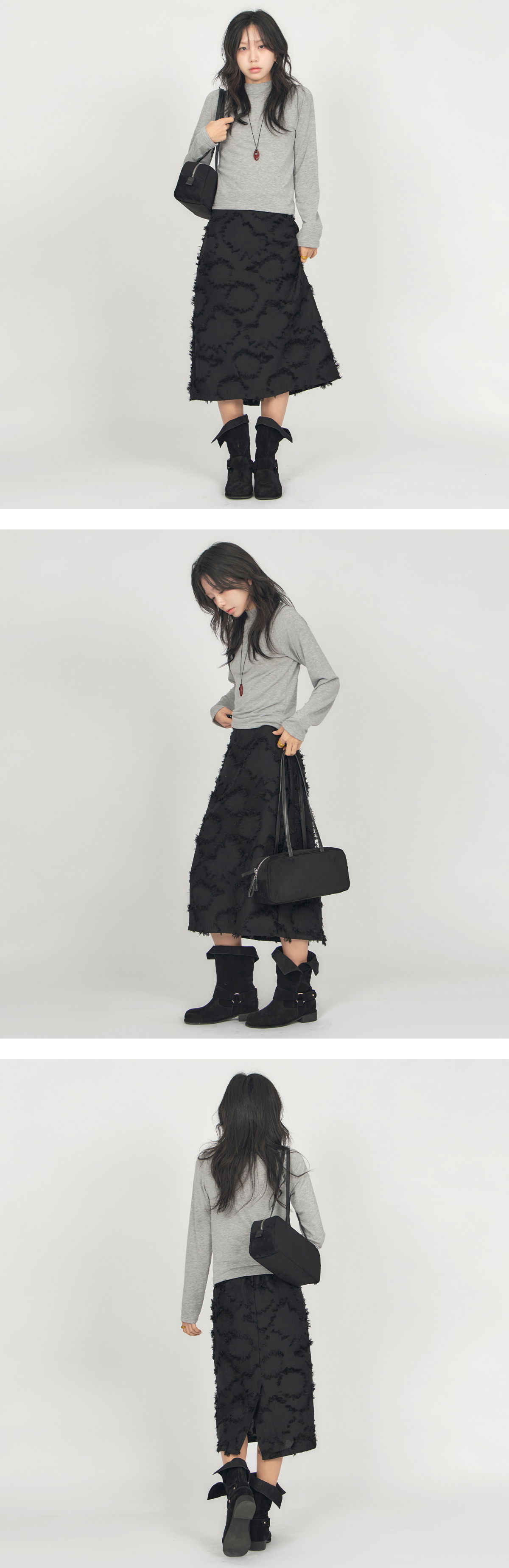 迷你裙 grey 彩色圖像-S1L17