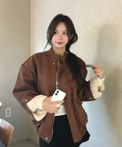 Bowler Suede Blouson Shearling Jacket