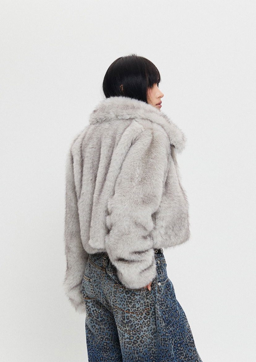 Fur crop jacket