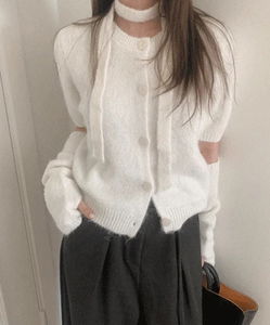 Madens Wool Muffler Warmer Cardigan Set