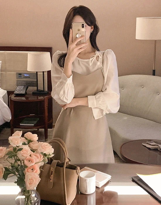 Bates Strap Ribbon Blouse 雪紡襯衫