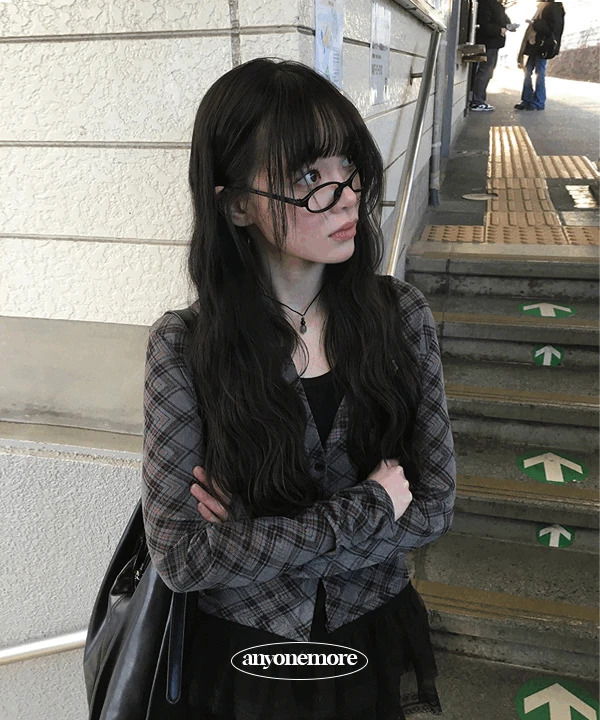 Ningyi Check Slim Fit Cardigan 开襟衫