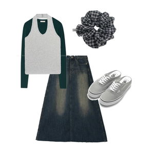 스커트,긴팔티,슬리브리스 코디