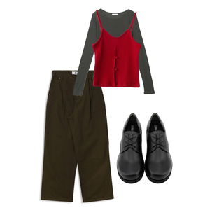 팬츠,긴팔티,슬리브리스 코디