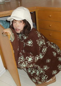 フラワーダンブルリバーシブルフリース ジャンパー