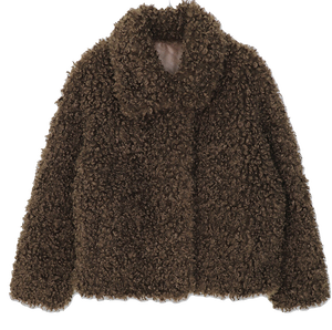 피루 하프 푸들 뽀글이 퍼 코트 자켓