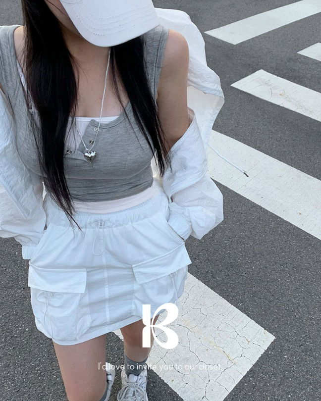 Get-up snap button nasi & sleeveless