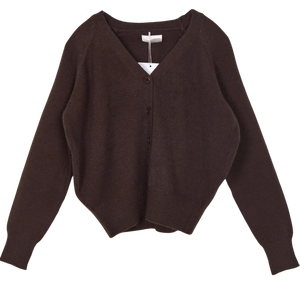 Brown Preppy Cardigan CA012