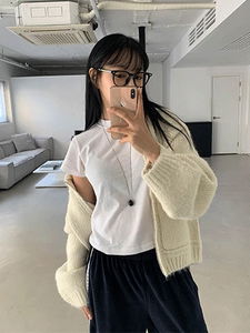 基本款羊絨短袖T恤