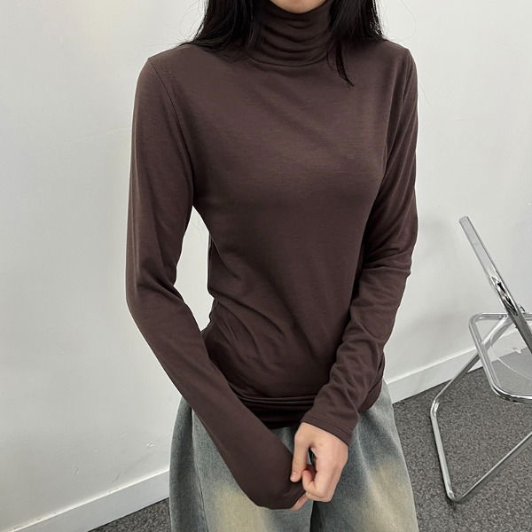 1+1 Venti Fleece-lined Turtleneck T-shirt 長袖上衣