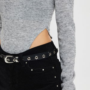 플라워 레더 벨트(2colors)