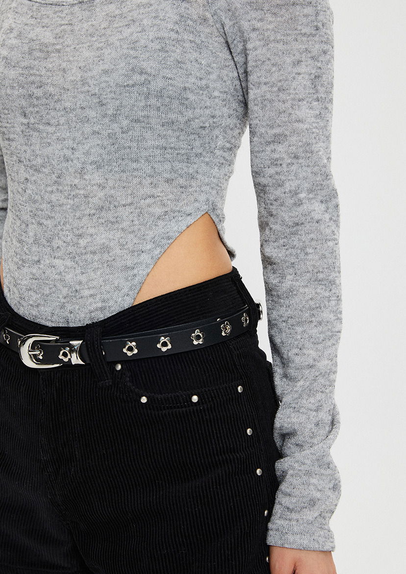 フラワーレザーベルト