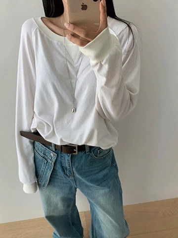 에티 앙고라 오프숄더 T