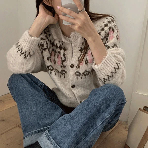 ブリーダー長袖ニットカーディガン